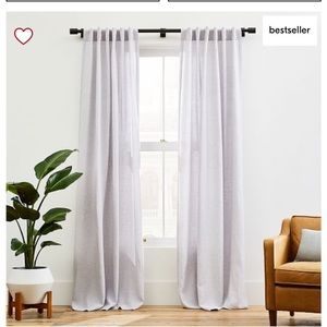 West Elm Simple curtain rods in antique bronze